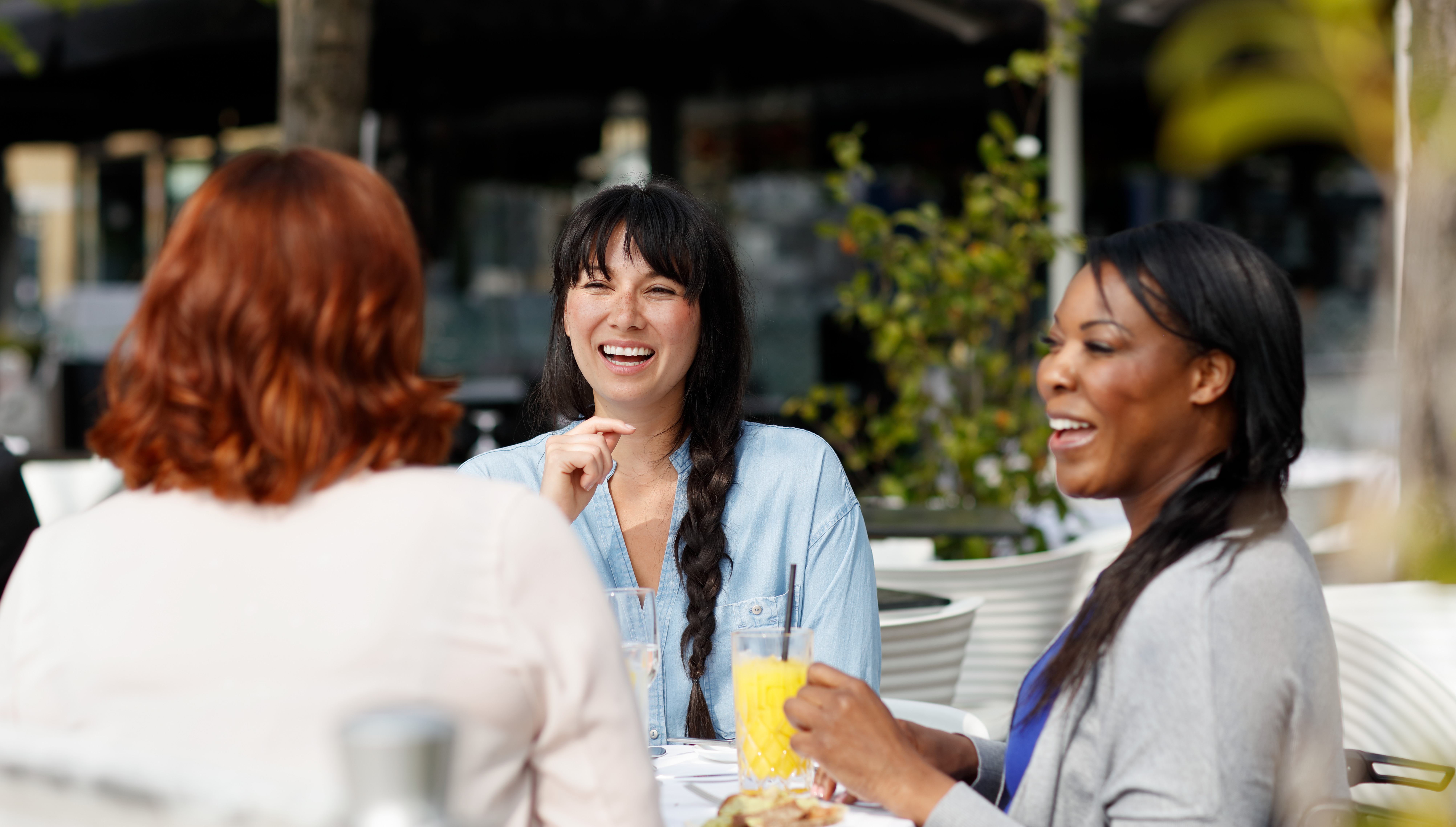 women smiling